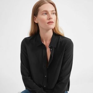 Everlane Silk Shirt in Black Size S